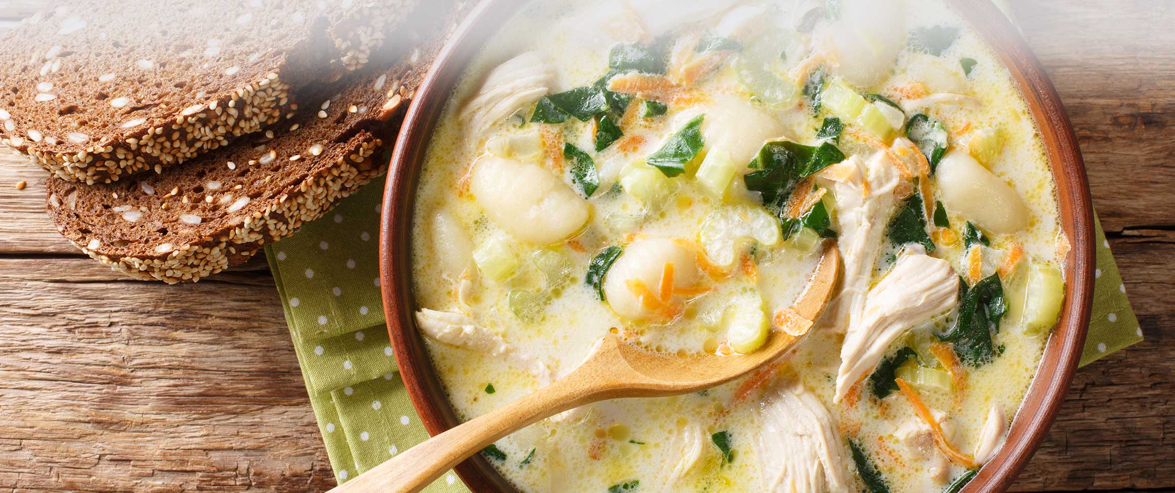 Creamy Chicken and Dumplings with Cornbread