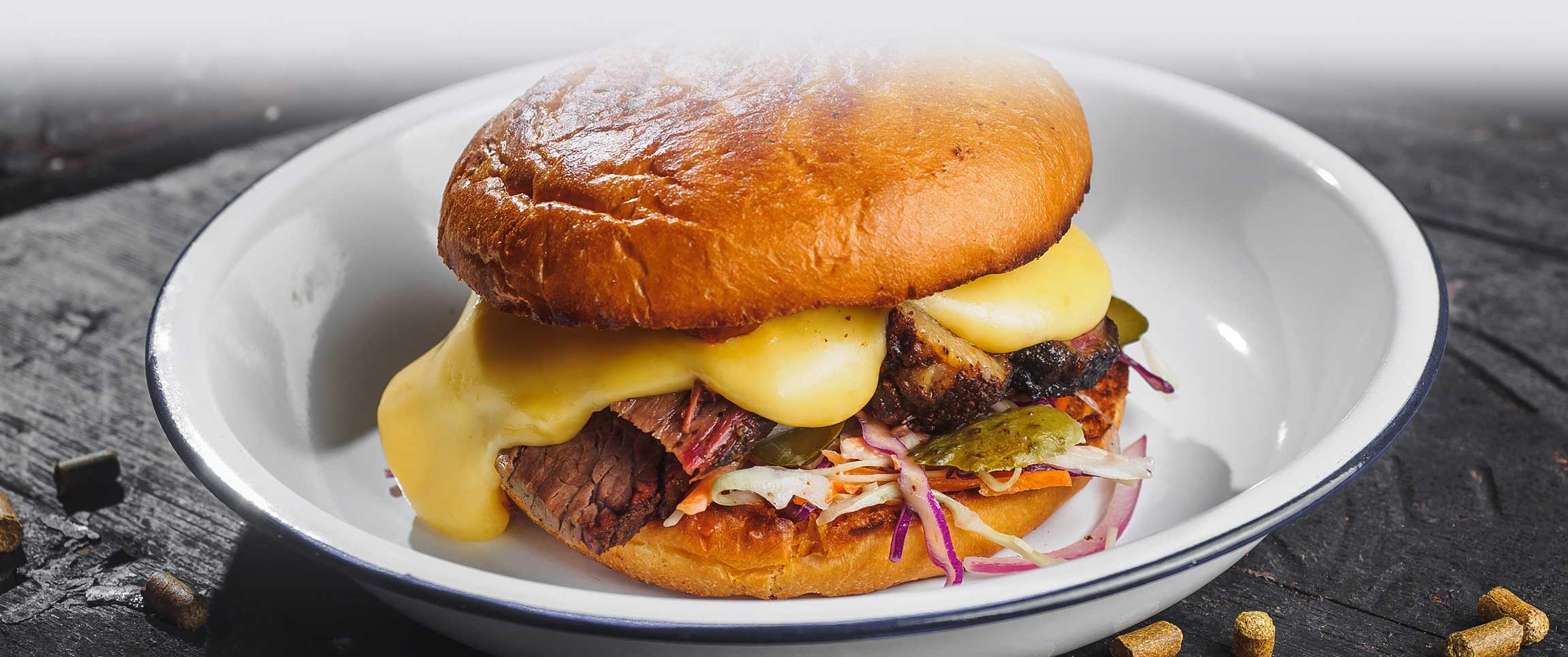 Brisket, Cheddar & Bacon Burger