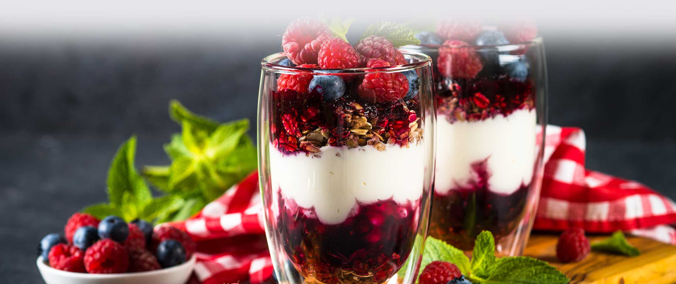 Ricotta and Forest Berry Parfait