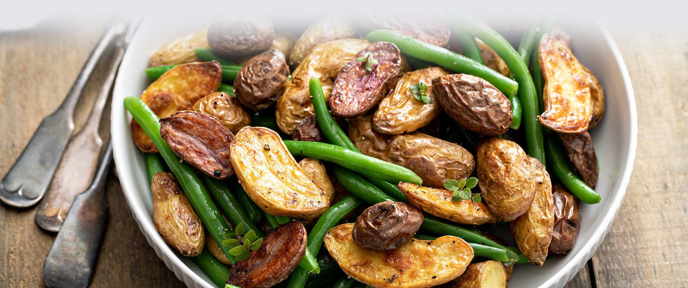 Roasted Yukon Gold Reds and Haricot Vert with Ancho Dust