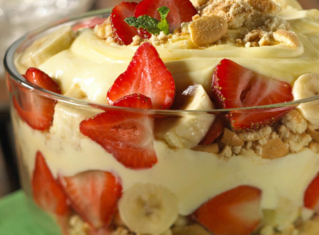 Banana and Strawberry Trifle