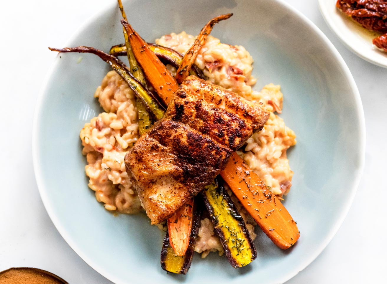 Cinnamon Crusted Salmon with Risotto