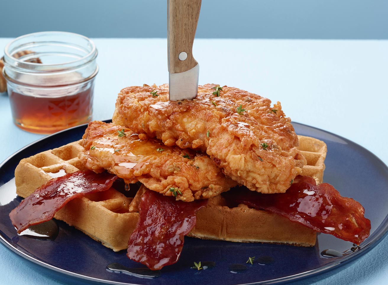 Fried Turkey on a Waffle