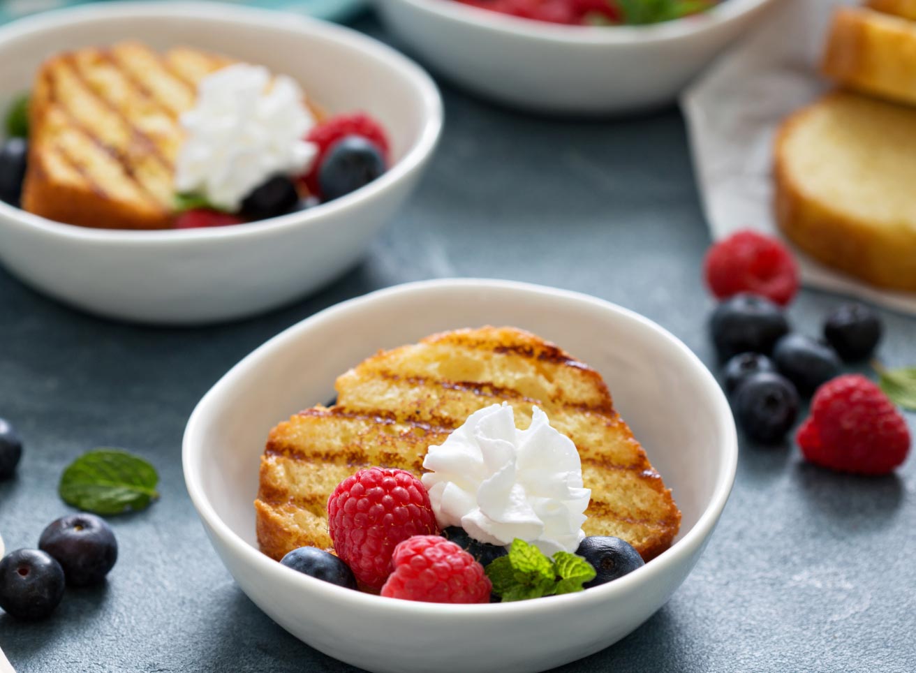 Grilled Pound Cake with Fresh Fruit