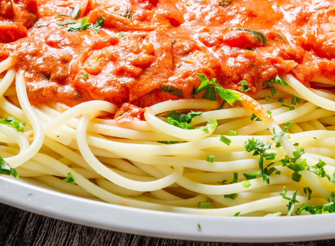 Lobster Bolognese Sauce atop Pasta