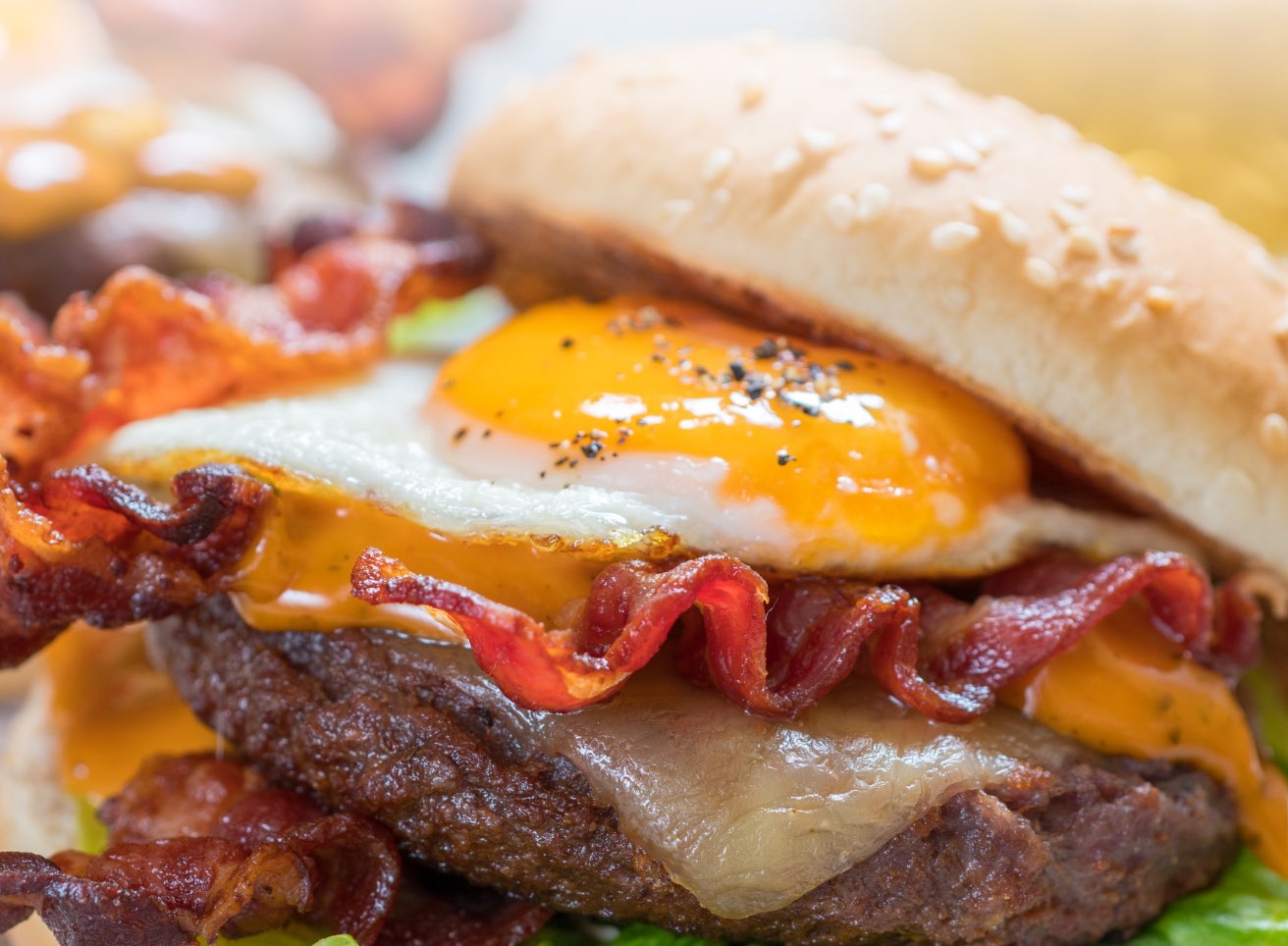 Loaded Potato Burger with Egg