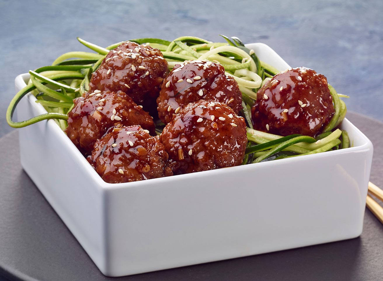 Singapore Meatballs and Zoodles