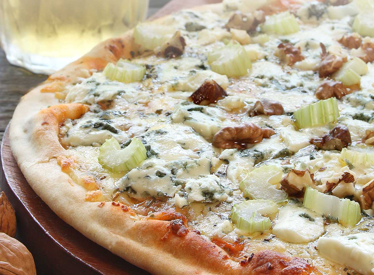 Beef and Blue Cheese Pizza