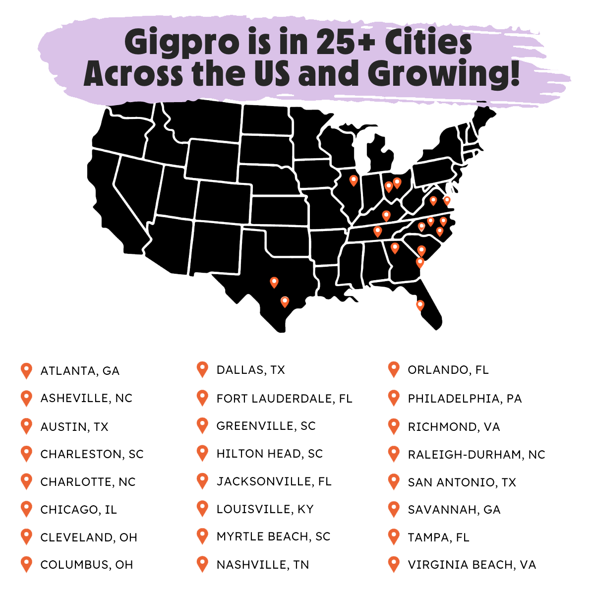 Gigpro Locations