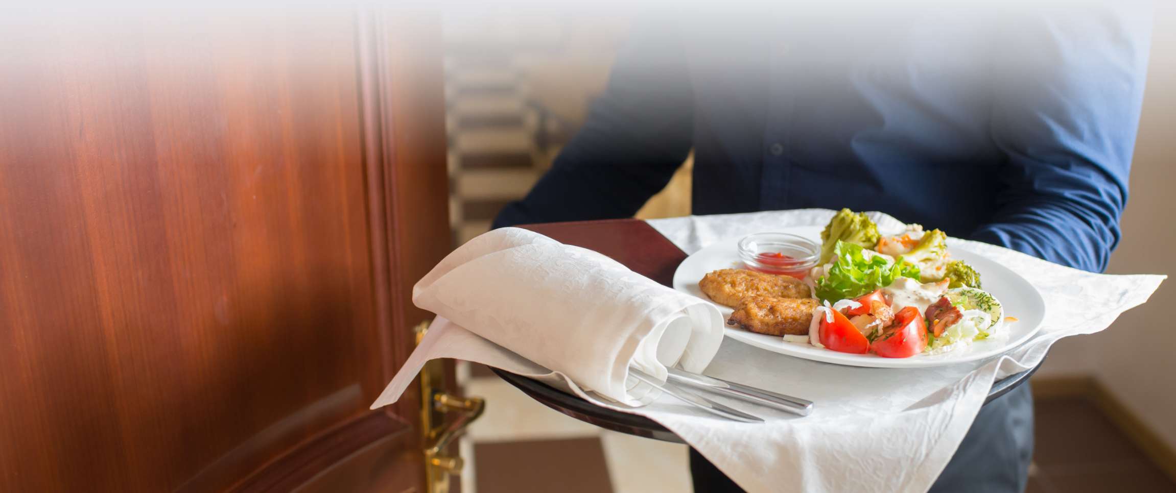 Hospitality Water Delivering Food