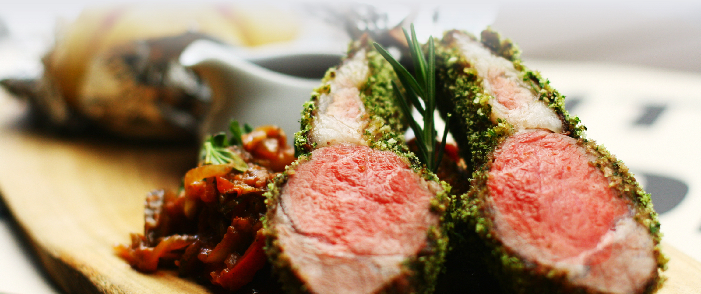 Pesto Crusted Lamb Chops