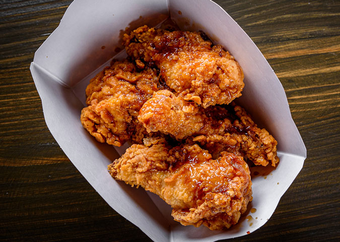 Box of fried chicken