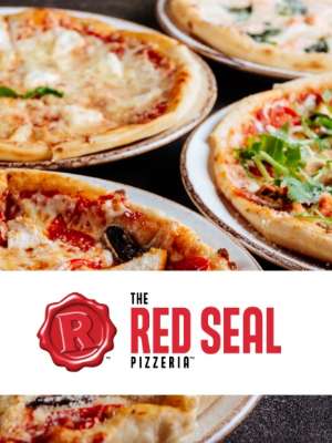 Red Seal Pizzeria Pizzas with Logo